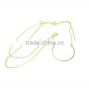 BJ62094-12092 6x Magnifier Pendant Gold Finish Necklace thumbnail-3