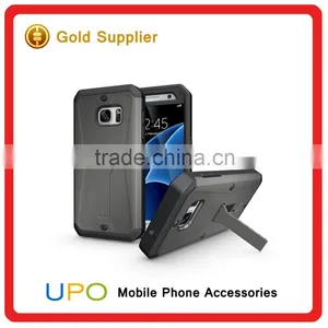 [UPO] 3 in 1 TPU + PC Shockproof Tank Kickstand Phone Cases for Samsung Galaxy S7 With Waterproof Screen Protector thumbnail-3