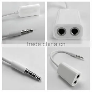 Universal 3.5mm 1 Male to 2 Female Couple Line Earphone Audio Headphone Splitter Adapter Cable thumbnail-1