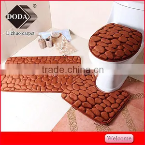 Anti-slip Pvc Polyester Memory Foam Bathroom Carpets and Rugs thumbnail-1