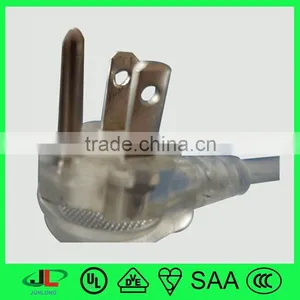 NEMA Transparent Extension Cord UL 3 Pin Plug American Electric Wires for Sale thumbnail-4