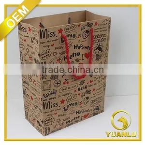 Custom Apparel Bags Brown Kraft Paper Bags Clothing Bags Shipping thumbnail-1