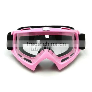 PINK Universal Adult Flexible Motocross Goggles thumbnail-2