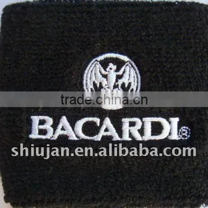 Custom Embroidery Cotton Black Wristband thumbnail-1