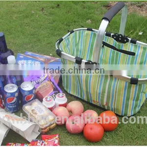Aluminium Foldable Shopping Basket Foldable Cooler Basket Insulated Cooler Bags for Picnic(YX-Z130) thumbnail-5