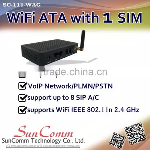 SC-111-WAG Wifi ATA With 1SIM, 1FXO, 1FXS, Wifi Hotspot, GSM, Multi-functional Gateway, WiFi AP thumbnail-6