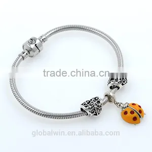 925 Sterling Silver Bead Oxidized Stopper Charm Products Charms Bead Silver Metal Jewelry STY004 thumbnail-4