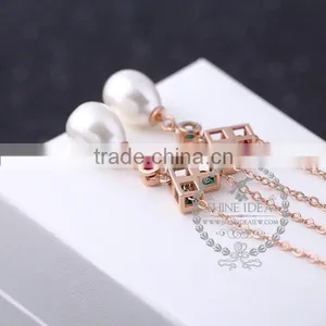 925 Sterling Silver Rose Gold Fresh Water Pearl Necklace Fashion Women Necklace Jewelry Supplies 6310039 thumbnail-3