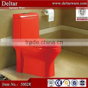 One Piece Black Toilet, Sanitary Colored Ceramic Toilets, Colored Toilets For Sale thumbnail-3
