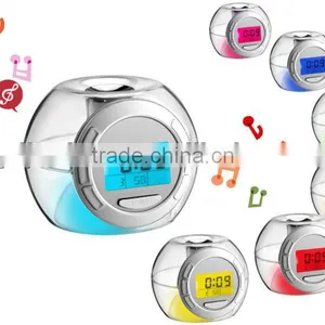 7 Colors Backlight Promotional Led Clock thumbnail-1