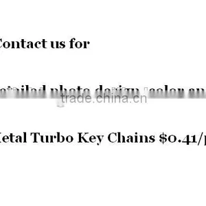 Wholesale 3D Chrome Spining Turbo Key Chains/ Auto Parts Turbo Metal Key Chains thumbnail-1