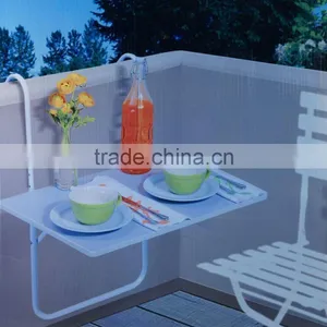Folding Deck Table Handy Drinks Holder Porch Balcony Rail Pool Outdoor Accessory thumbnail-2