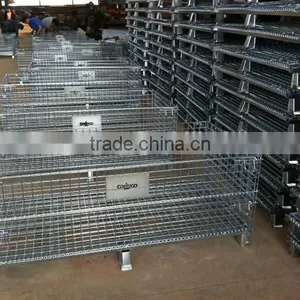 Folded Galvanized Metal Pallet Cage/storage Cage thumbnail-4