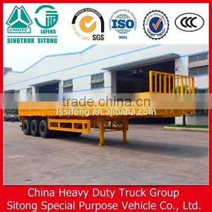 Sino Truck Tri-Axle Side Wall Semi Trailer Cargo Trailer Utility Trailer for Sale thumbnail-2