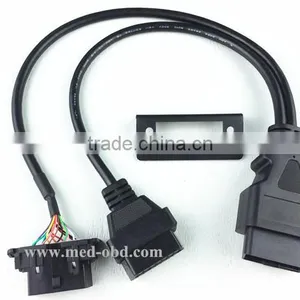 OBD2 Splitter Y Cable, Right-angle J1962M to 2 J1962F, 1ft thumbnail-4