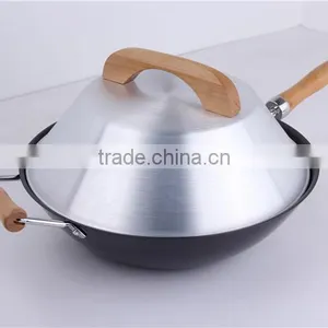 FDA LFGB Certificate Wooden Handle Cookware Sets Wok Nonstick thumbnail-3