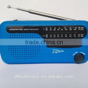 Emergency Solar Hand Crank Dynamo AM/FM/NOAA Weather Radio, Flashlight, Reading LED Light, Cell Phone Charger w/ USB Adaptor thumbnail-1