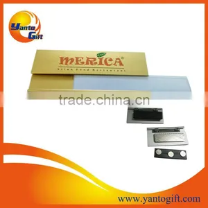 Custom Goden Color Plated Magnetic Name Badge thumbnail-1