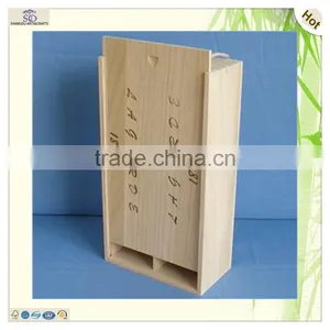 String Handle 2 Bottles Sliding Lid Wine Suitcase thumbnail-1