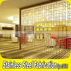 Stainless Steel Dubai Room Divider Screen For 5 Star Hotel Decoration thumbnail-6
