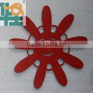 Red Flower Shape Placemat for Househould Use thumbnail-5