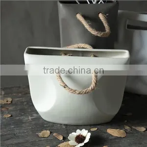 Ceremic Modern Design Bag Shape Flower Vase thumbnail-6