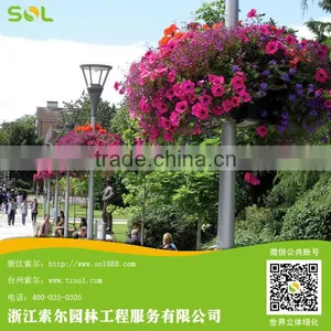 SOL Durable Self-watering Grow Pots Lamp Post Green Modular Vertical Planter thumbnail-1