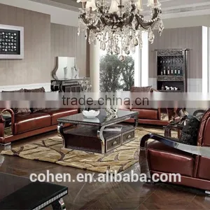 B108-3 Rectangle Stylish Stainless Steel pu Corner Table With Stone Marble Top thumbnail-3