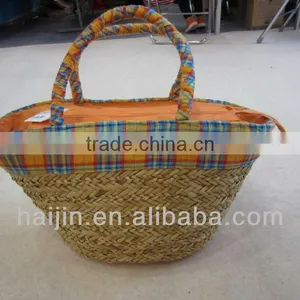 Popular Seagrass Handmade Fashion Summer Straw Tote Bag thumbnail-1