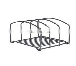 4 Compartments Office Desktop Metal Mesh Books Documents Pantry Rack thumbnail-2