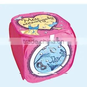 Household Dirty Clothes Laundry Folding Mesh Bag Basket Holder thumbnail-1