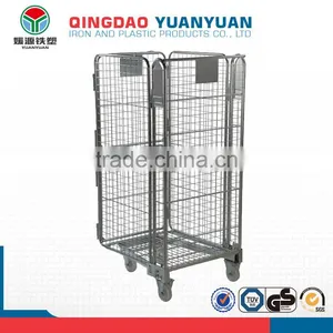 Stacking 4 Sided Logistics Container Pallet 4-Sided Nestable A-frame Roll Pallet Roll Cage Trolley thumbnail-2