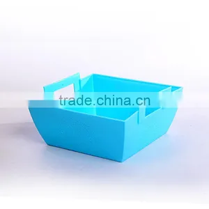 New PP Plastic Square Storage Basket With Handle thumbnail-2