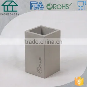 Modern Office Use Pen Pot Handmade Concrete Pen Holder in Nordic Style thumbnail-2