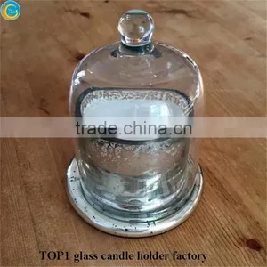 Glass and Candle Centerpieces Small Size Dome Glass Cloche Candle Jars thumbnail-6