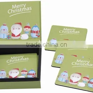 Lacquer Wooden Coasters/ Lacquered Coaster Set for Chrismast 2017 thumbnail-2