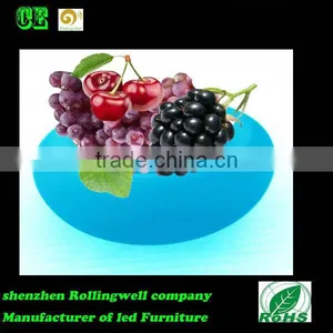 Led Waterproof Illuminated Plate Clear PE Dinner Plate Illuminated Fruit Plate thumbnail-5