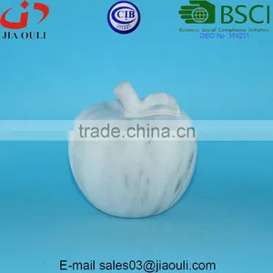 New Design Decoration Water Transfer Printing Marble Color Ceramic Apple thumbnail-1