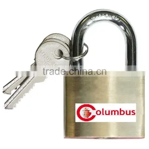 Padlock, Heavy Model, Steel Shackle - Brass Body thumbnail-1