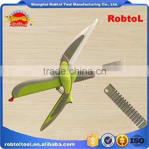 7 in 1 Kitchen Clever Scissors Shears Multi Function Clever Cutter Food Choppers Smart Knife Board Vegetable Slicer thumbnail-1