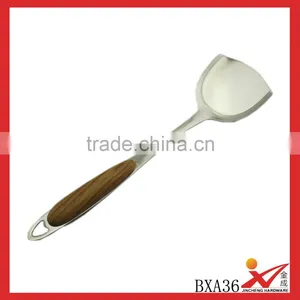 Professional Stainless Steel Cooking Spatula With Wood Handle thumbnail-1