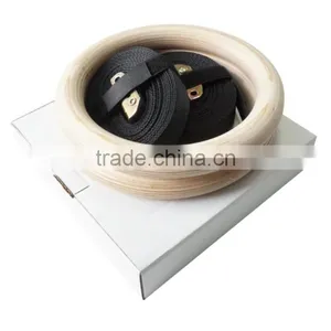 Wooden Gym Rings With Adjustable Gym Wrist Straps for Crossfit thumbnail-4