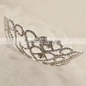 H559-043 Fashion Rhinestone Silver Bridal Tiaras Drop Shipping thumbnail-1