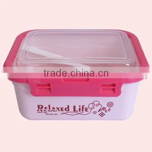 1.1L Promotional Gift Plastic Children's Lunch Box With Cutlery Set thumbnail-1