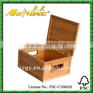 Natural Bamboo Storage Box With Lid thumbnail-1