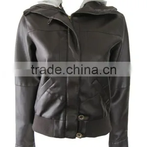 Women's Winter PU Jacket thumbnail-1