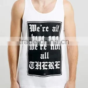 Wholesale Hot Selling Screen Print Bulk White Tank Tops thumbnail-5