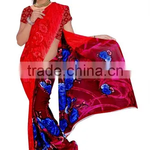 Printed Daily Wear Saree/indian Saree/silk Saree thumbnail-1