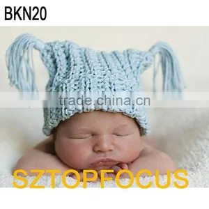 NEWBORN CROCHET HATS BABY KNITTED BEANIES thumbnail-1