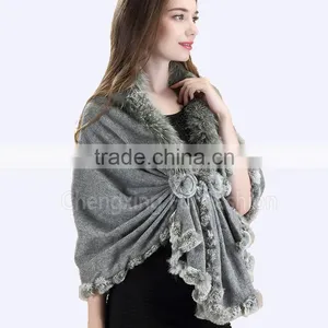CX-B-P-69B Best Selling Cashmere Wool Women Fashion Scarves Ans Shawls thumbnail-2